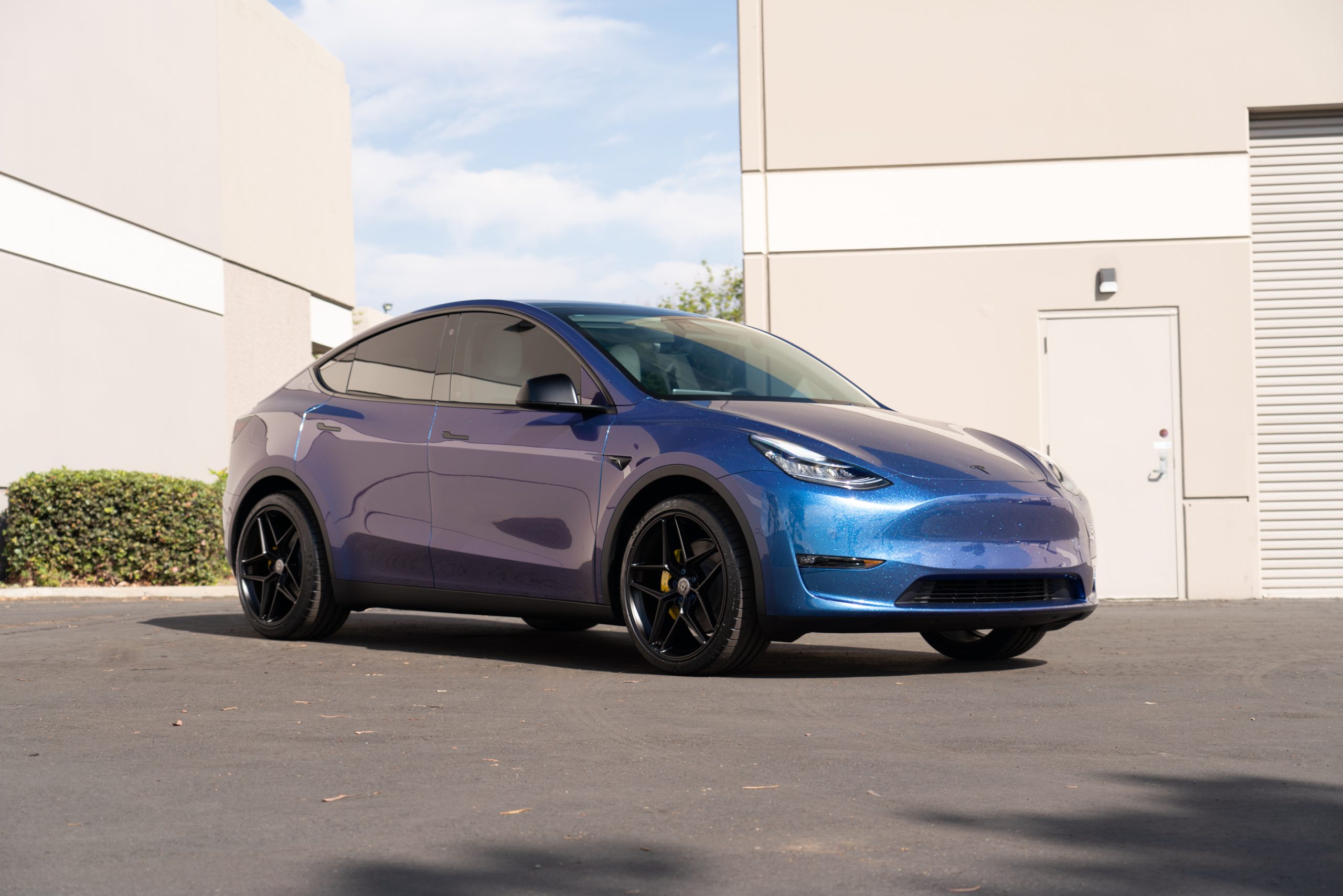 Tesla Model Y with Colored PPF DYNOPrism Paint Protection Film