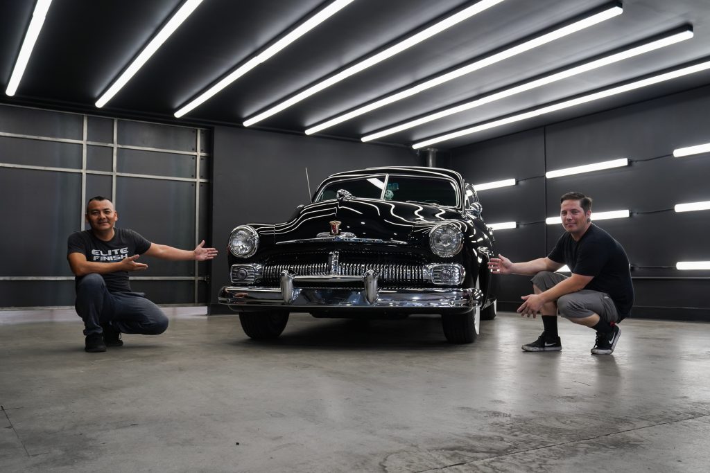 Detail team in San Diego after Ceramic Coating a Classic Car.