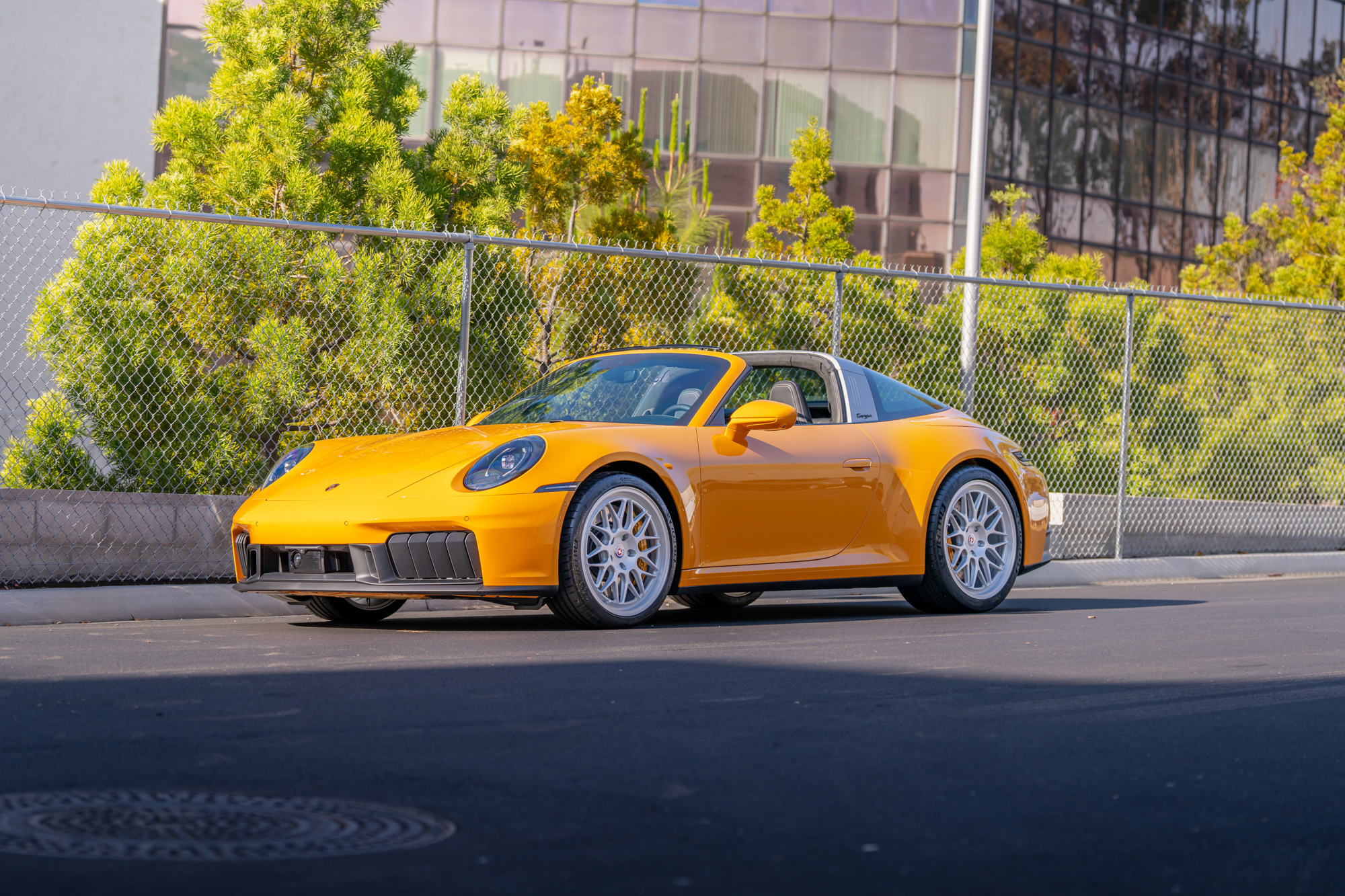 Porsche 911 GTS Targa in Bahama Yellow with HRE Wheels